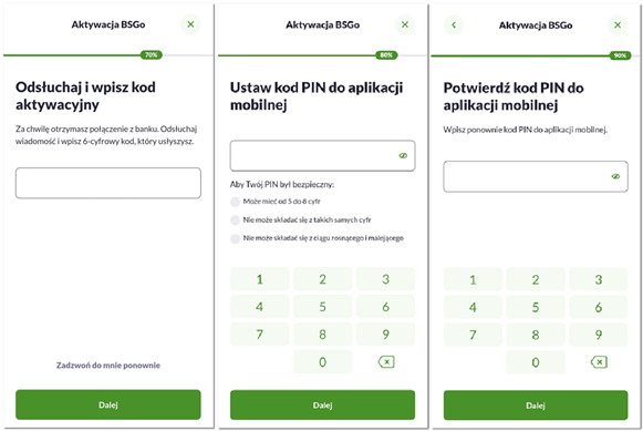 Krok 5: Weryfikacja głosowa i kod PIN